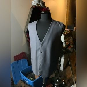 Pronto Uomo mens 50R 45W sliver gray formal vest suit gilet